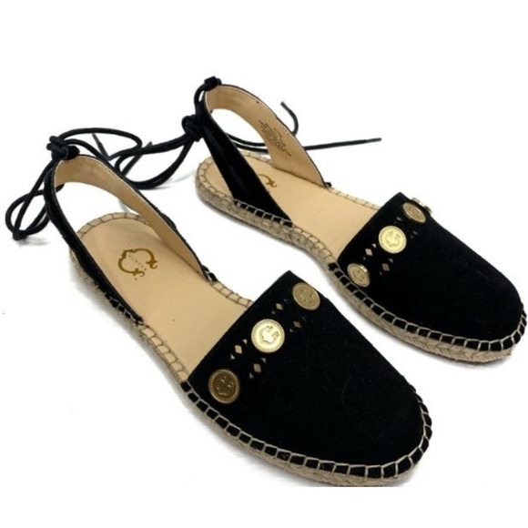 Suede Espadrilles w/ Coin Detail Michaela Black main image 0